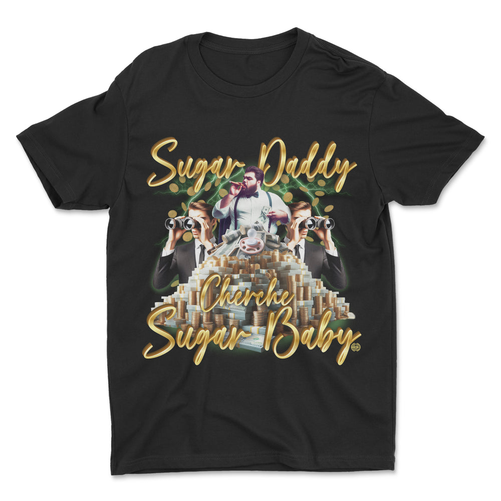 T-shirt premium - Sugar daddy cherche sugar baby (impression avant)