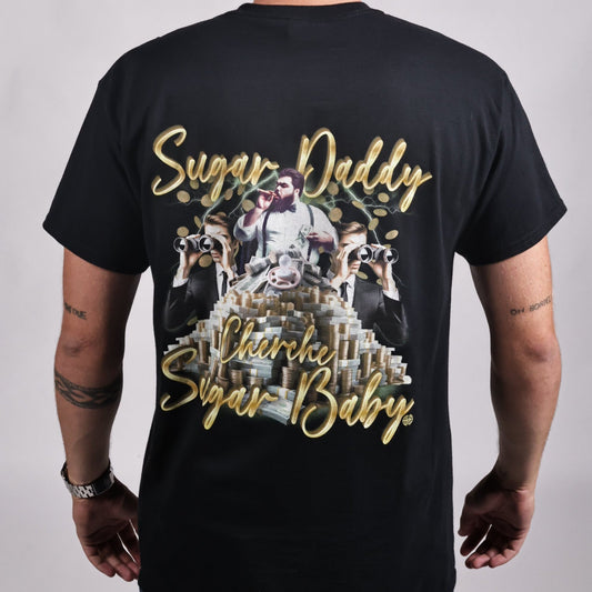 T-shirt premium - Sugar daddy cherche sugar baby (impression arrière)
