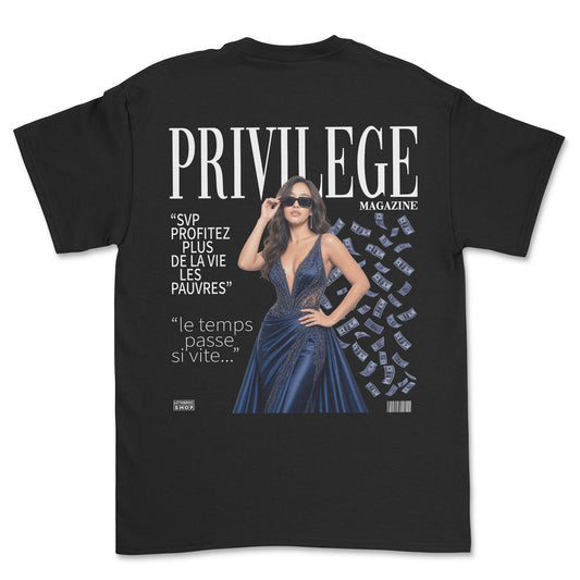 T-shirt - Privilege magazine (impression arrière)