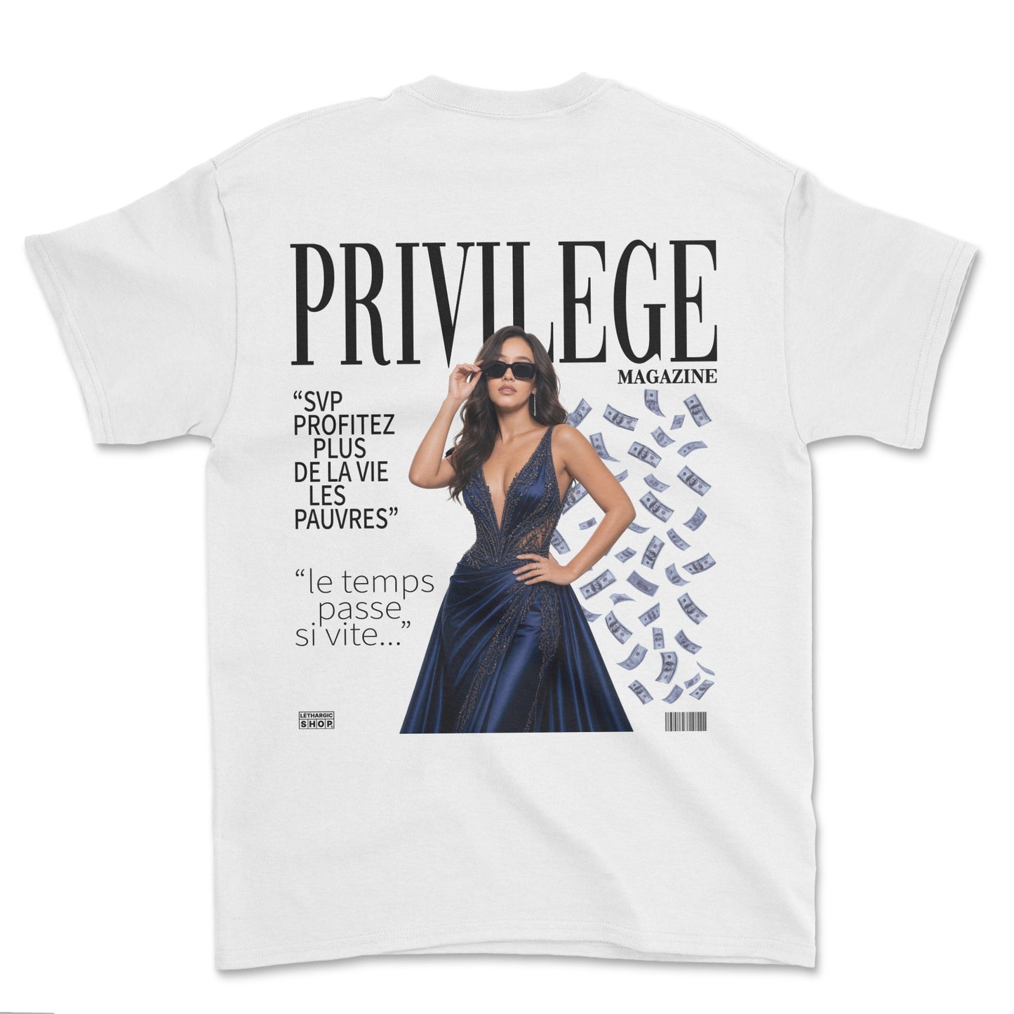 T-shirt - Privilege magazine (impression arrière)