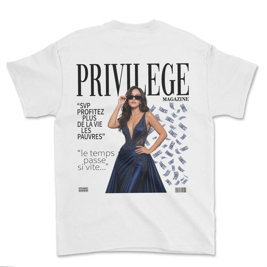 T-shirt - Privilege magazine (impression arrière)