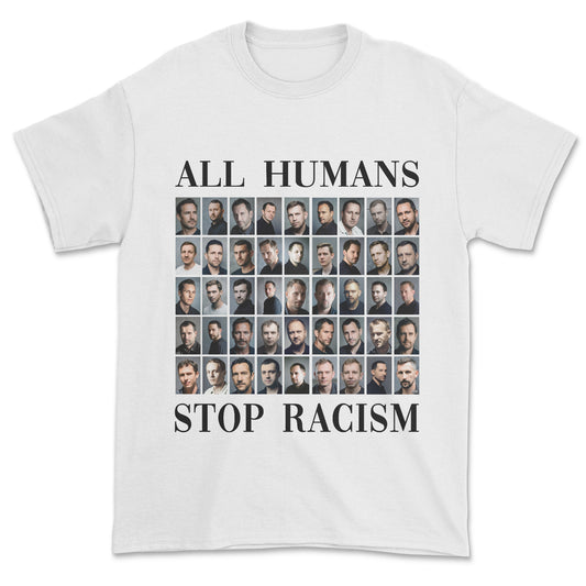 T-shirt - All humans, stop racism