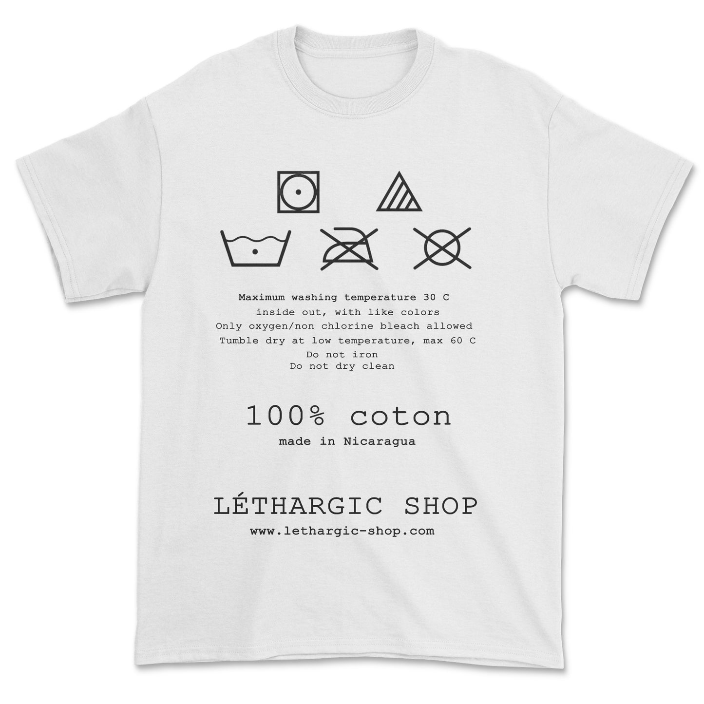 T-shirt premium - étiquette de lavage