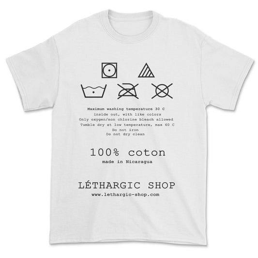 T-shirt - Étiquette de lavage