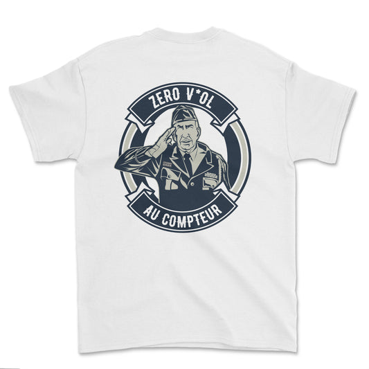 T-shirt - Zéro v*ol au compteur (impression arrière)