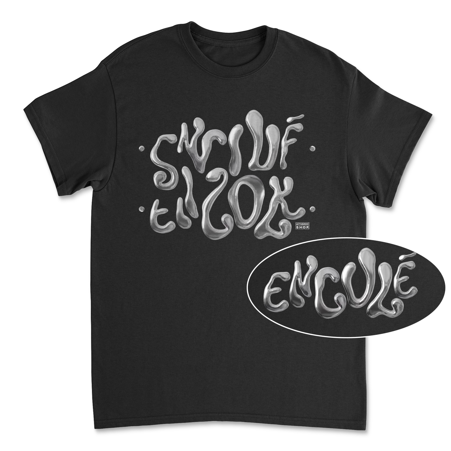 T-shirt premium - Message secret texturé ENCULÉ