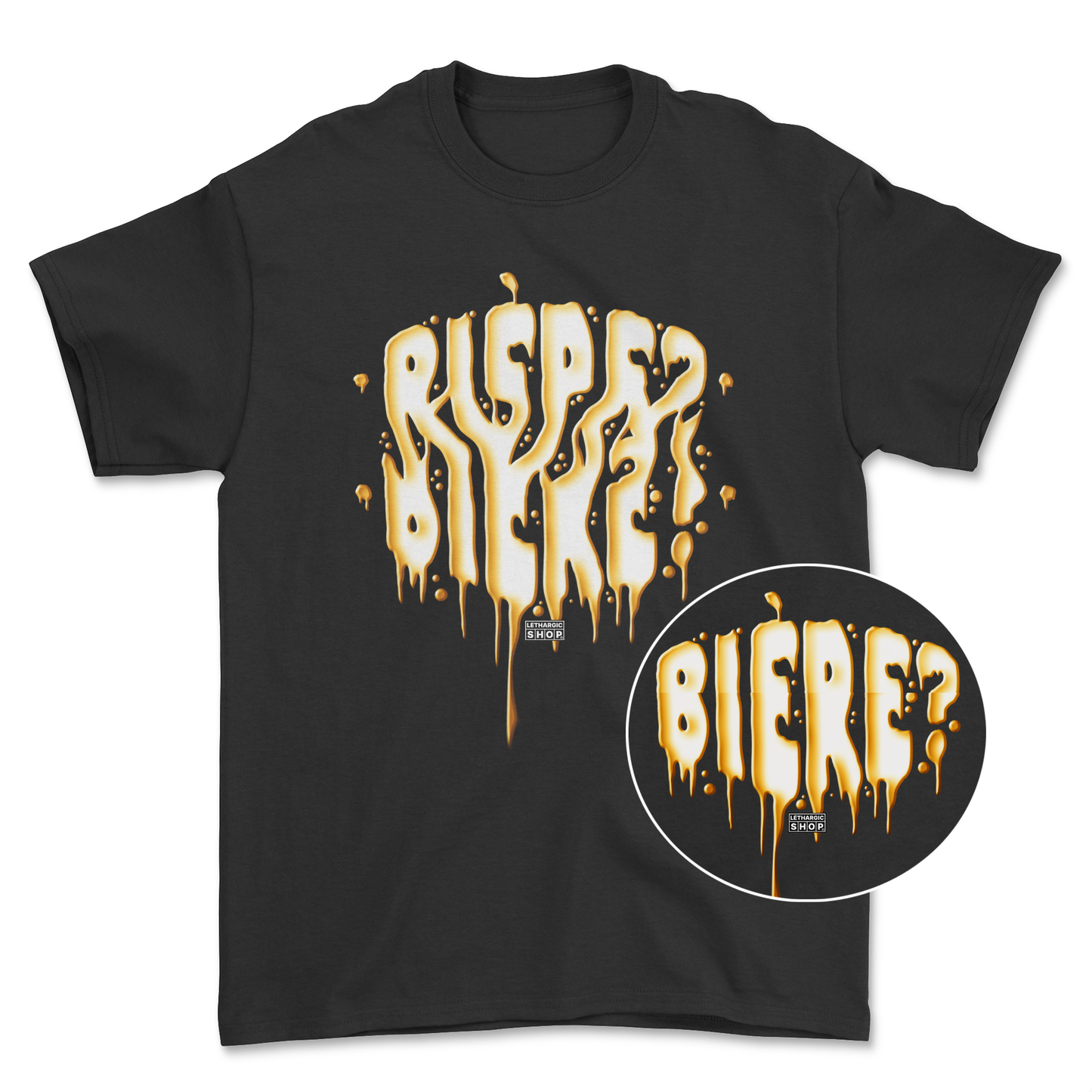 T-shirt premium - Message secret texturé BIERES ?