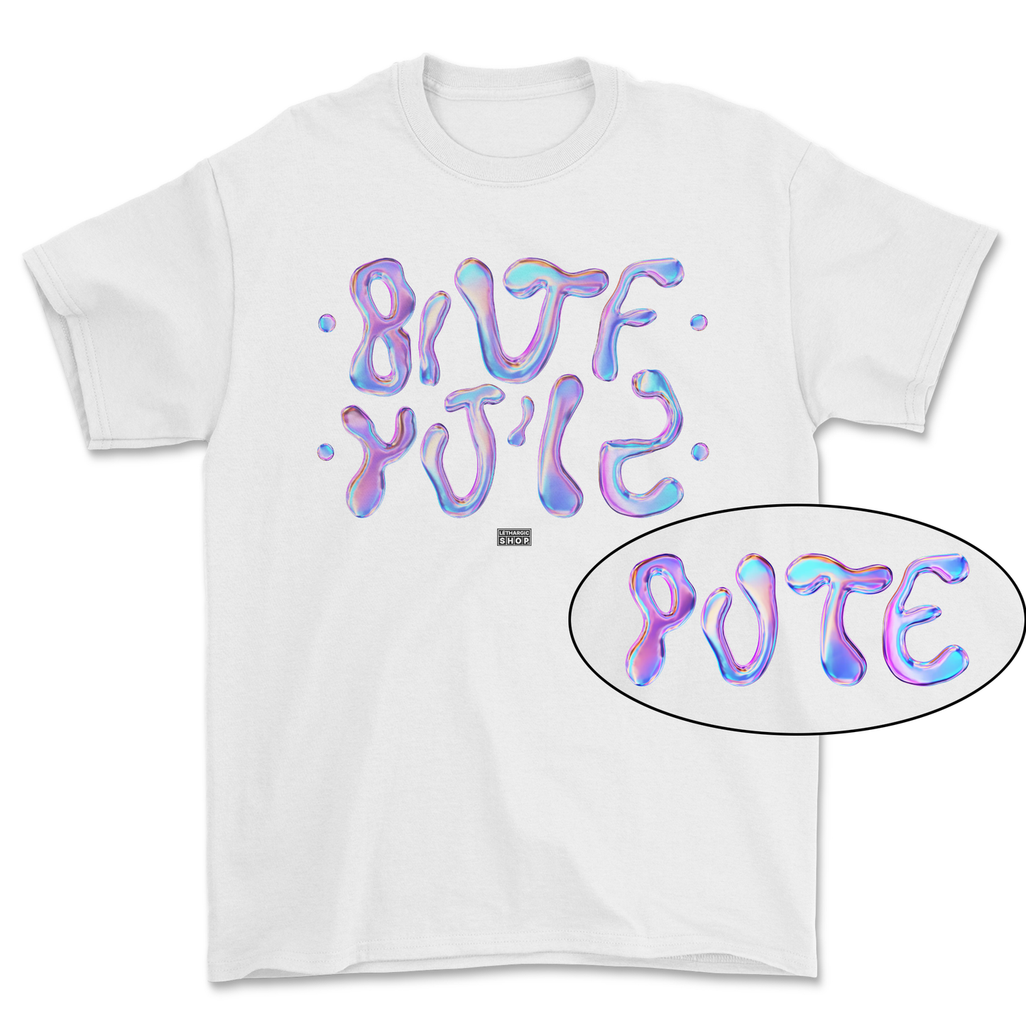 T-shirt premium - Message secret texturé PUTE