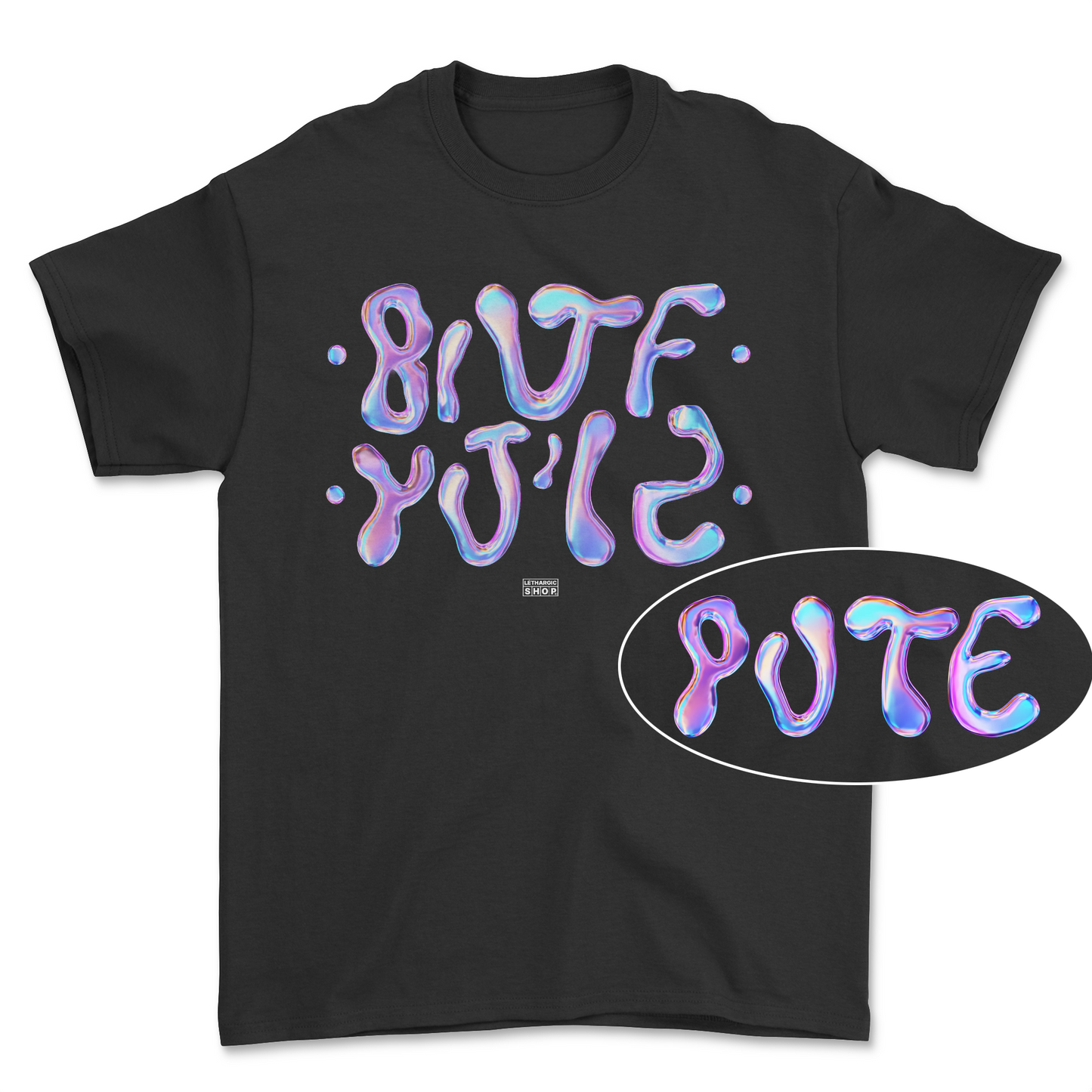 T-shirt premium - Message secret texturé PUTE