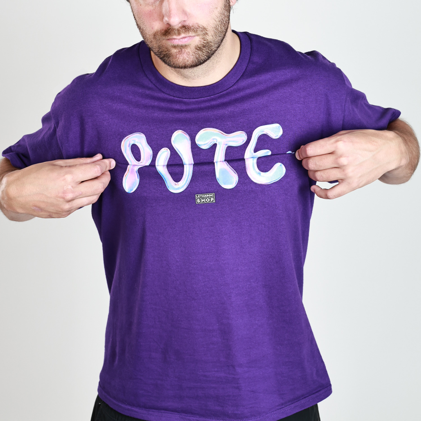 T-shirt premium - Message secret texturé PUTE