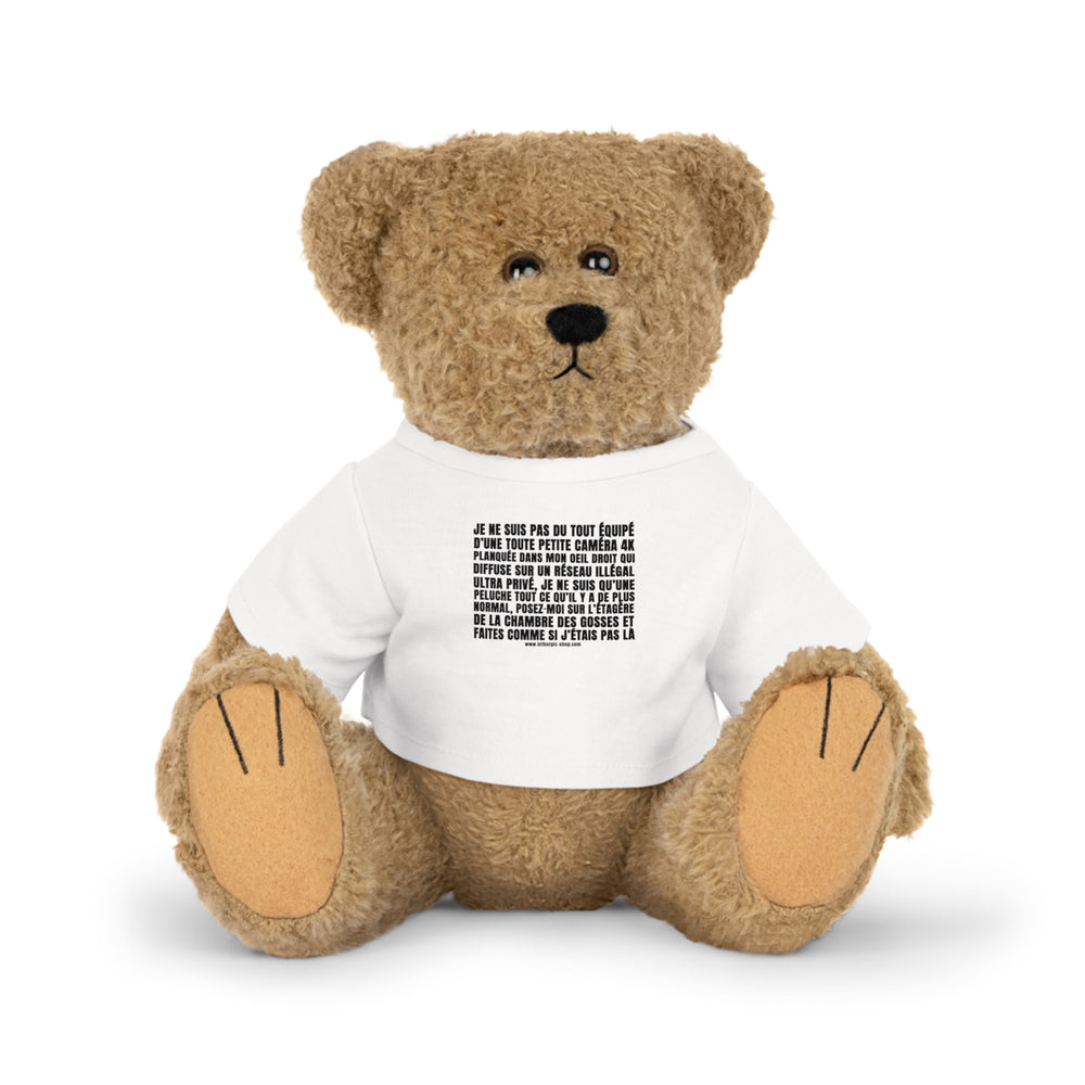 Peluche pas du tout équipée d'une petite caméra tkt