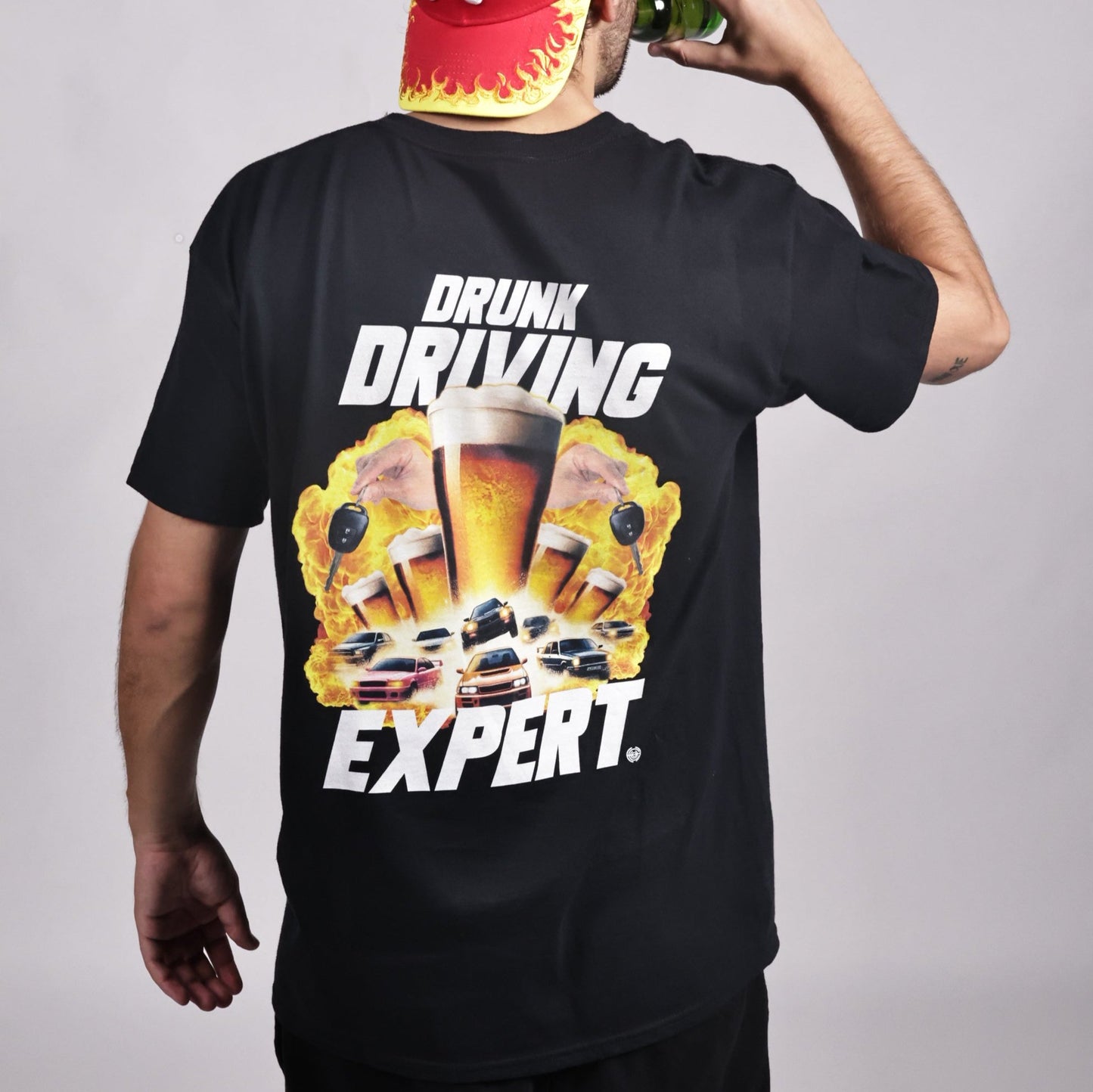 T-shirt - Drunk driving expert (impression arrière)