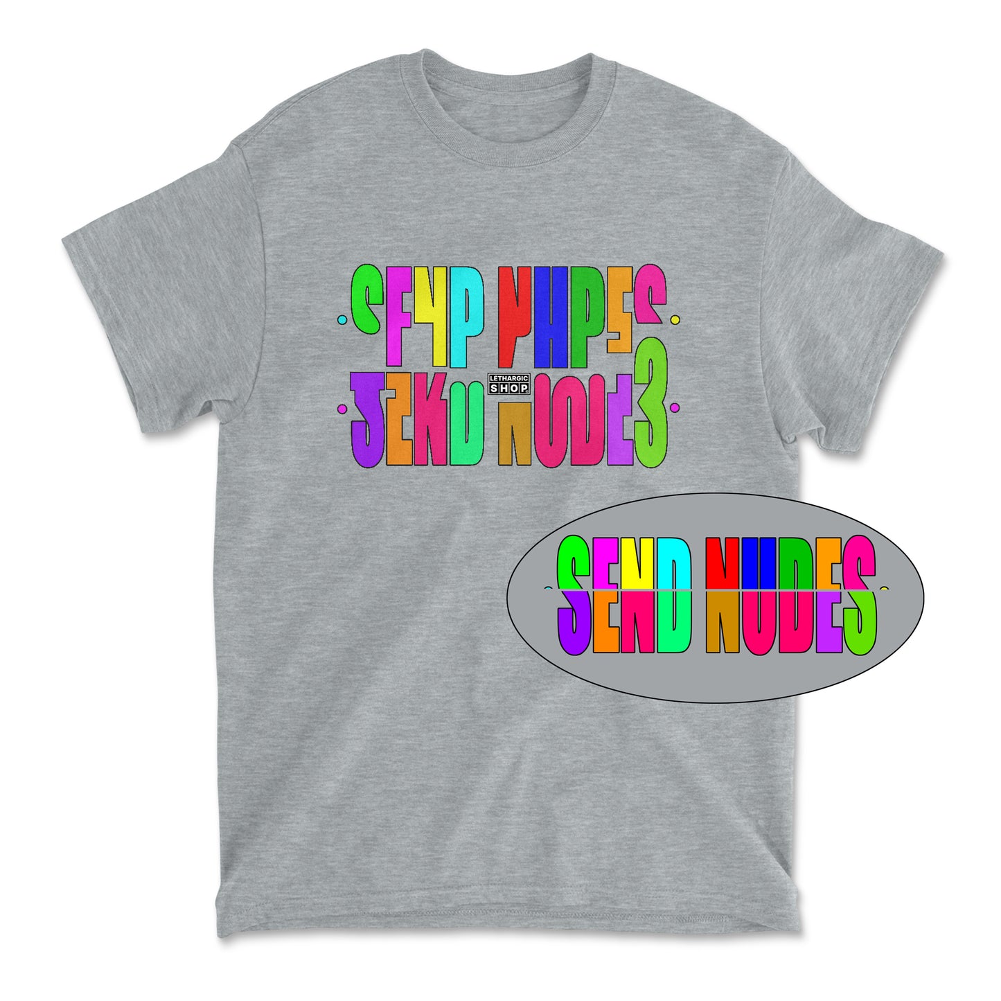 T-shirt premium - Message secret SEND NUDE Multicolor