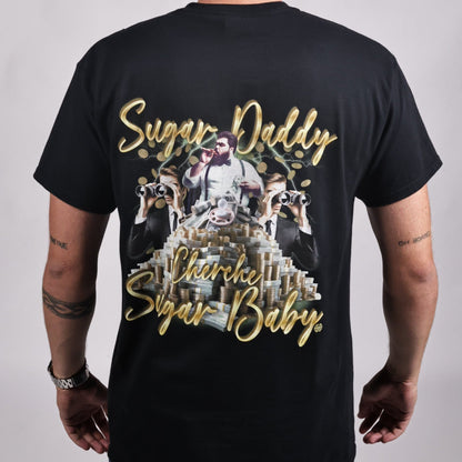 T-shirt - Sugar daddy cherche sugar baby (impression arrière)