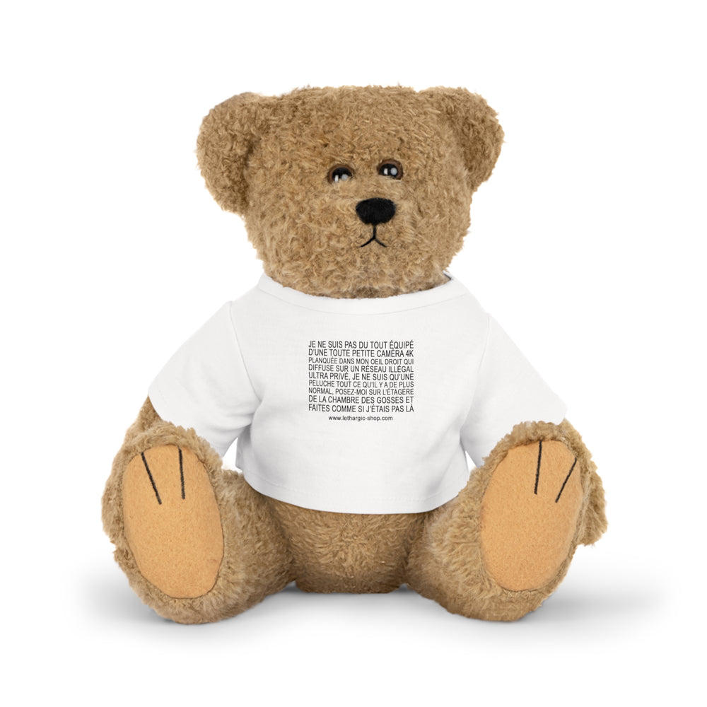 Peluche pas du tout équipée d'une petite caméra tkt