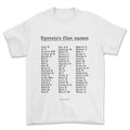 T-shirt - Epstein's files names