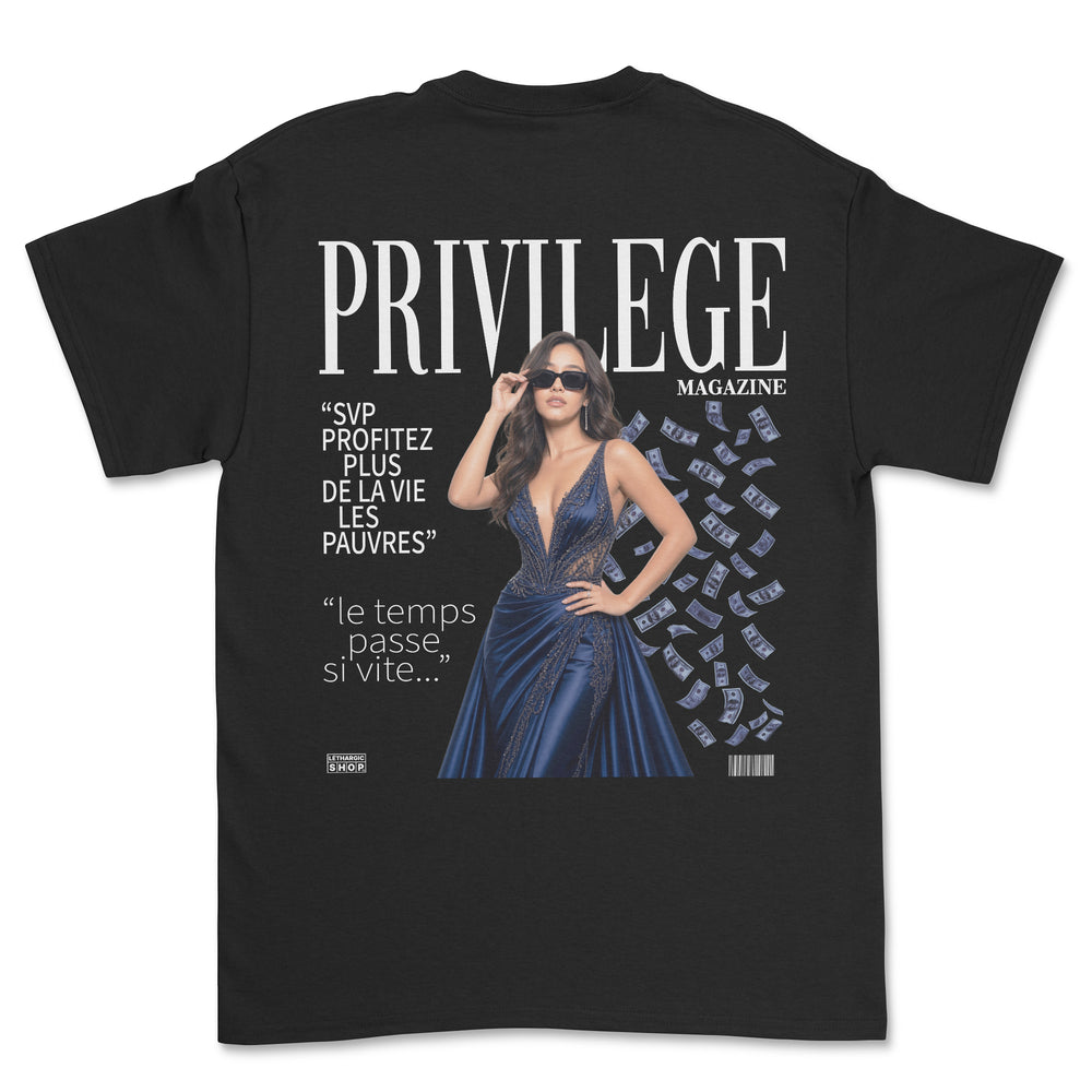 T-shirt - Privilege magazine (impression arrière)