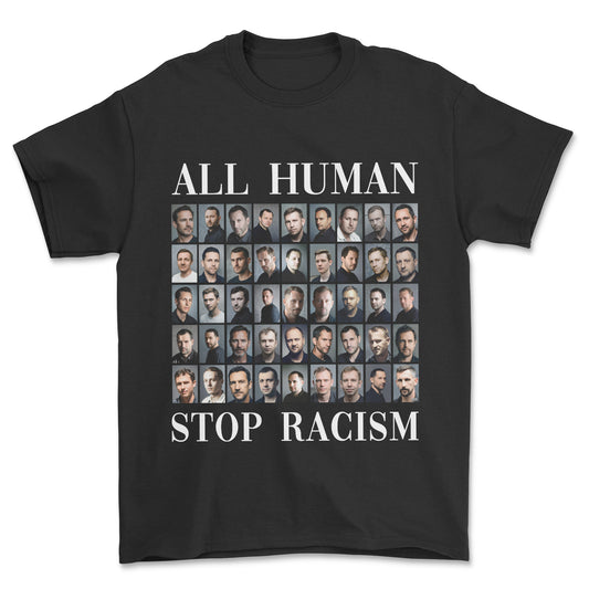 T-shirt - All human, stop racism