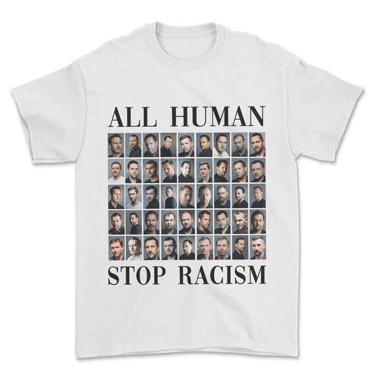 T-shirt - All human, stop racism