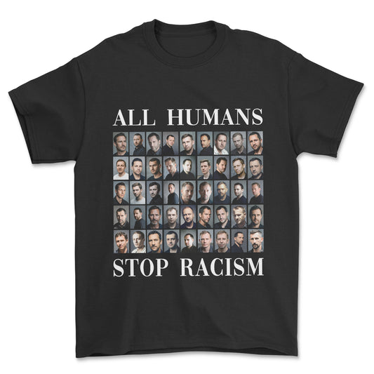 T-shirt - All humans, stop racism